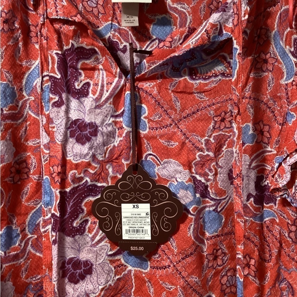 NWT Knox Rose Women's Flutter Short Sleeve Top Size XS - Picture 5 of 5